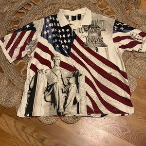 Cotton traders sports xxl polo we the people constitution shirt